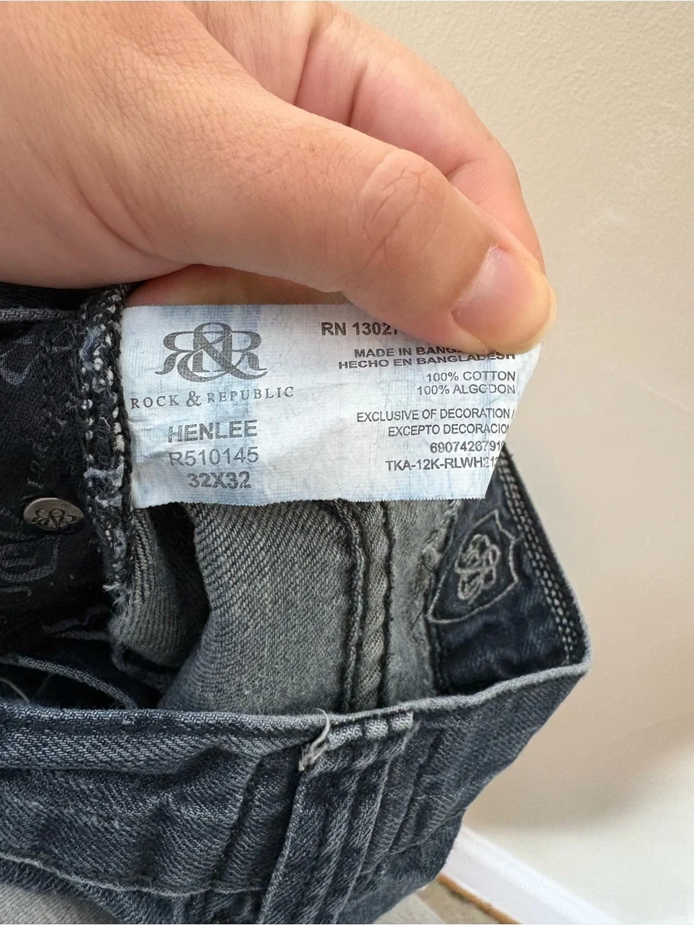 Rock & Republic Men’s Y2K Henlee Bootcut Jeans 32 x 32
